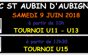 Samedi 09 Juin 2018 : Tournoi U11-U13 et U15 