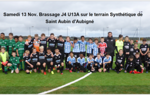 Samedi 13 Nov. 2021 : Brassage J4 U13 A sur le synthétique de Saint Aubin d'Aubigné