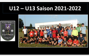 [FC Aubinois U12-U13 saison 2021-2022] Trêve Hivernale Reprise le Mercredi 22 Février 18h00