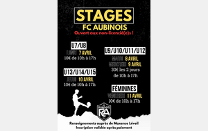 Stage vacances !
