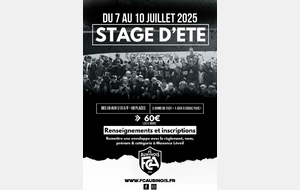 Stage d'été 2025 !