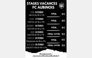 Stages de Février !