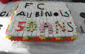 Gateau anniversaire des 50 ans du FC Aubinois (merci à Céline la maman de Gabin)