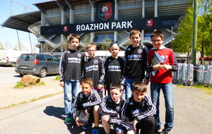 Arrivée au Roazhon Park des U11 du FC Aubinois