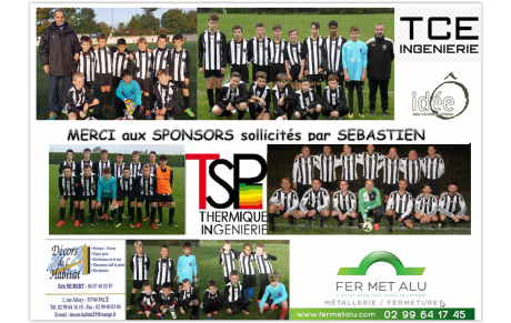 Saison 2017-2018 : Merci aux sponsors sollicités par Sébastien