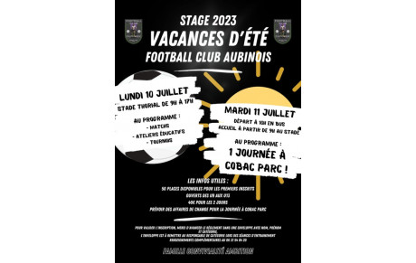 Stage d'été pour nos jeunes 