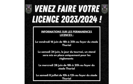 Permanences licences