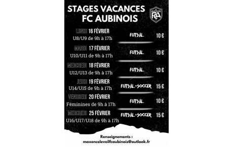 Stages de Février !